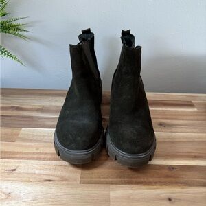 Women's Black Suede Ankle Boots